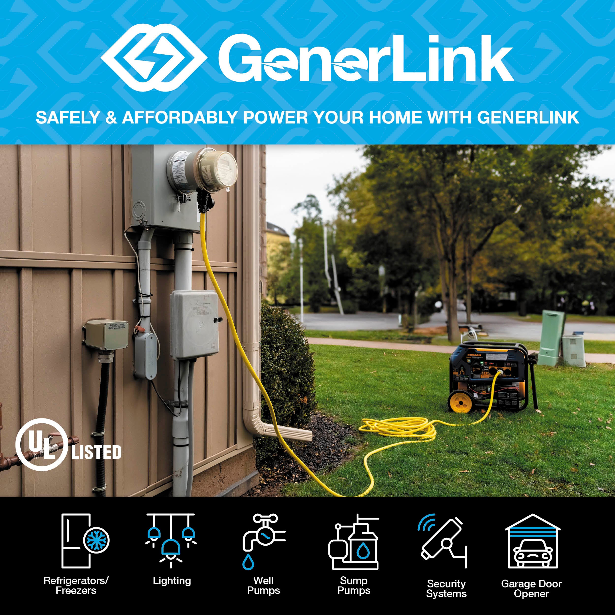 Image of a GenerLink Transfer Switch in action