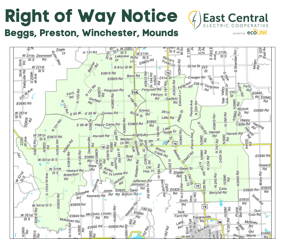 Map of tree trimming efforts