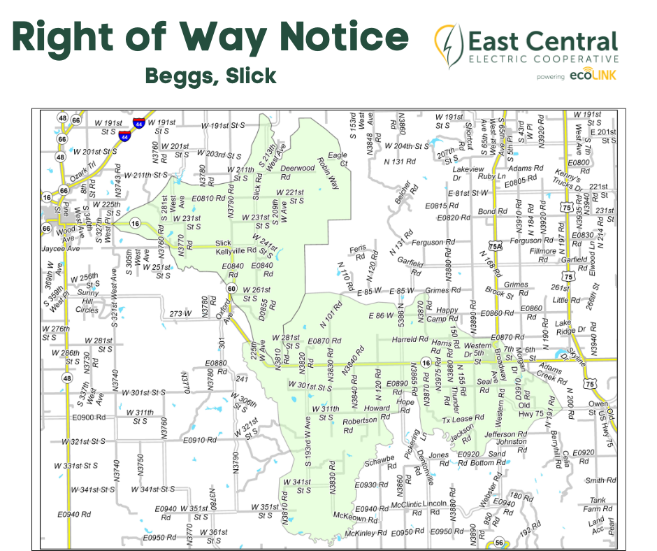 Map of tree trimming efforts