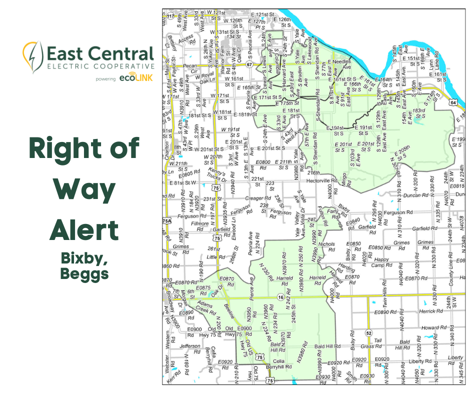 Map of tree trimming efforts