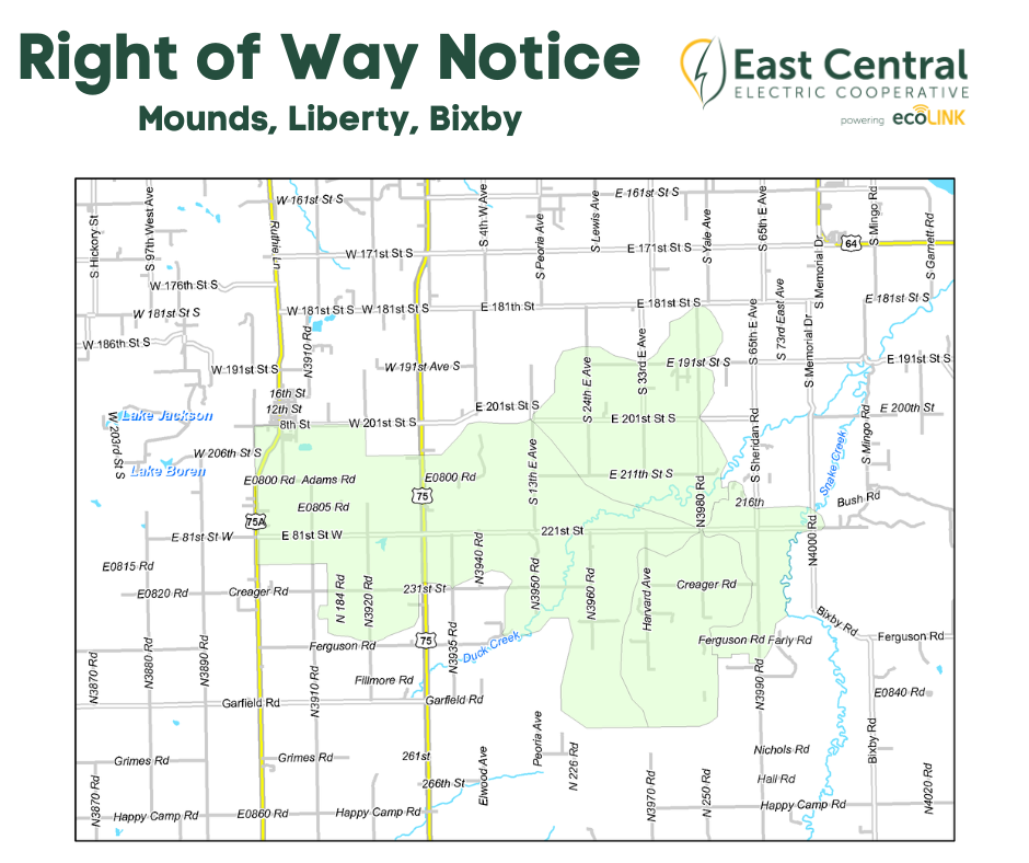 Map of tree trimming efforts