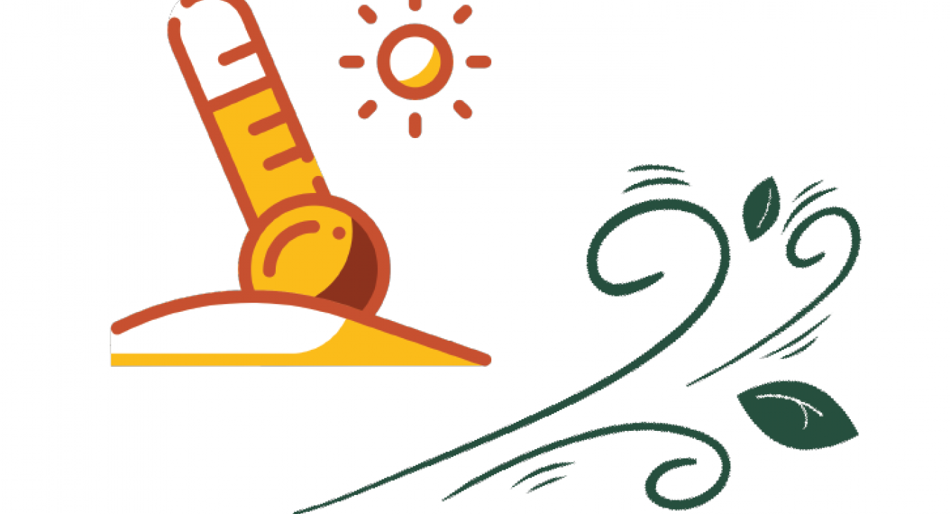 Graphic of a thermometer in the sun.